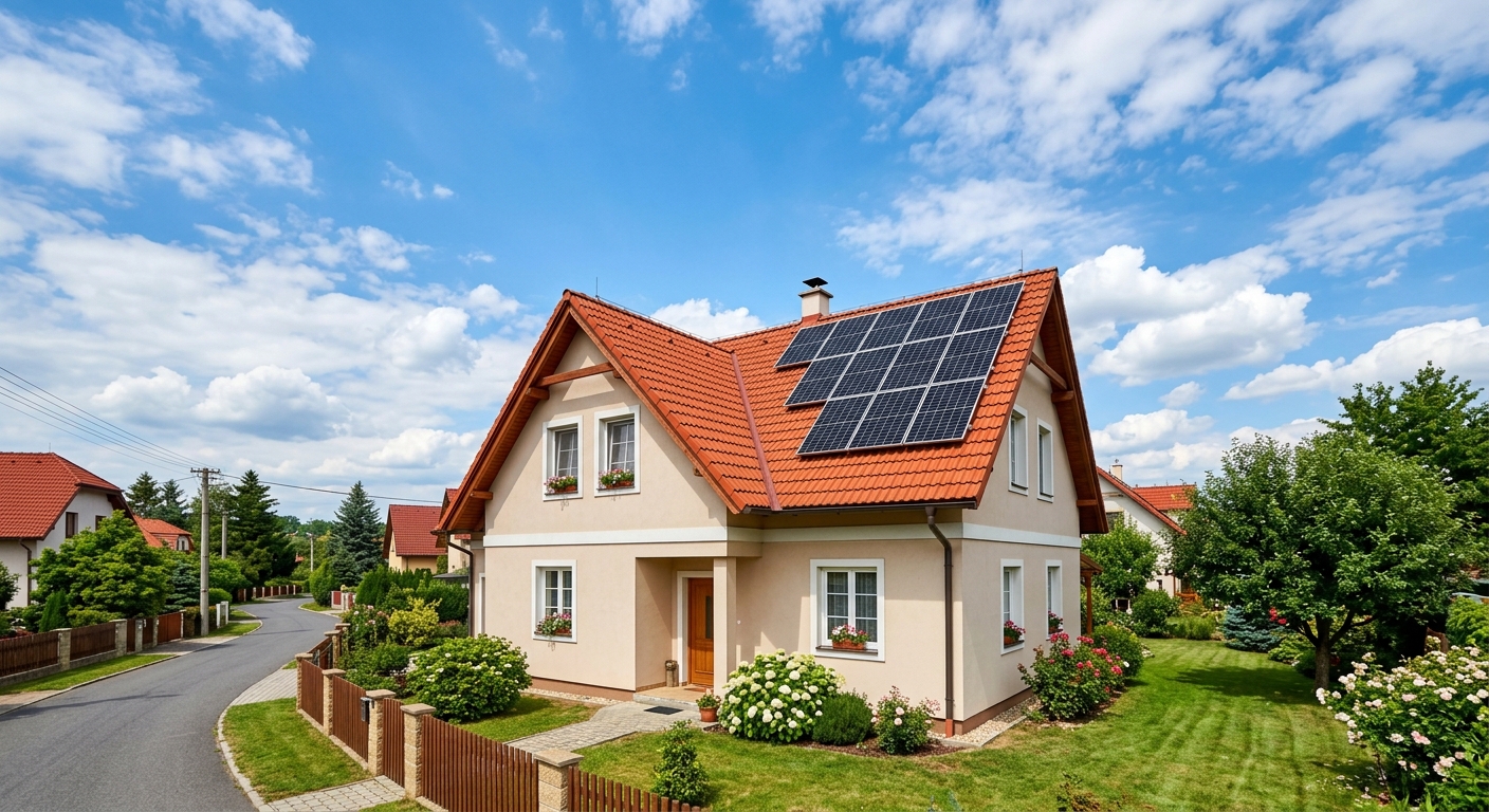 Fotovoltaické panely na střeše